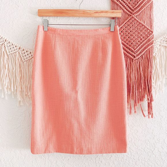 J. Crew Dresses & Skirts - J. Crew Coral Pink Knee Pencil Skirt